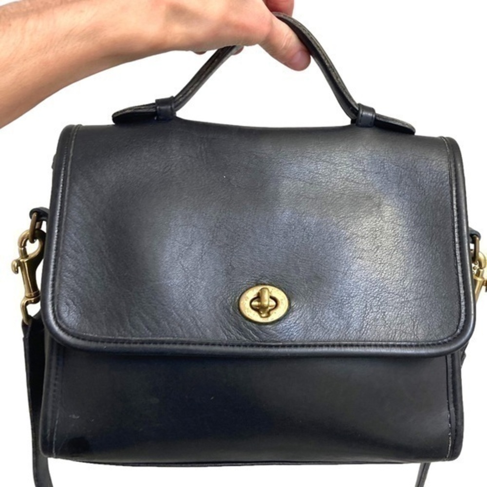 Coach court bag navy or black 9870